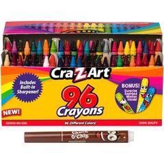 Cra-Z-Art Stationery Crayons with Sharpener & Bonus Marker 96 Piece
