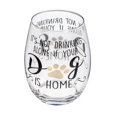 Stemless Wine Glass - Drinking Alone If Your Dog Is Home