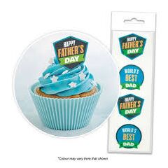 Cake Craft - Father's Day Wafer Toppers 16pc