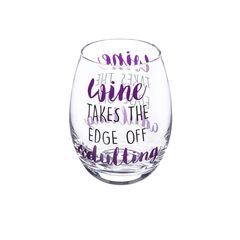 Stemless Wine Glass - Takes The Edge Of Adulting