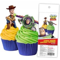 Bakery Sugar Craft Edible Wafer Cupcake Topper 16pcs - Toy Story