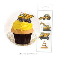 Cake Craft - Under Construction Wafer Toppers 16pc