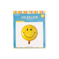 Yellow Smiley Face 18inch Foil Balloon