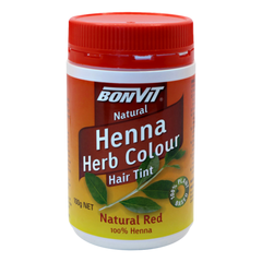 Bonvit - Henna Herb Colour Hair Tint (100% Henna) Natural Red 100gm
