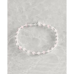 Petals Australia Sterling Silver Bracelet - Multi Rose Quartz Gemstones