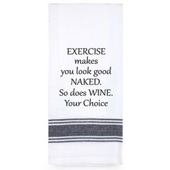 Talkn Tea Towel Exercise & Wine