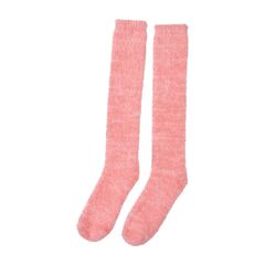 Annabel Trends Fuzzy Bed Socks - Coral