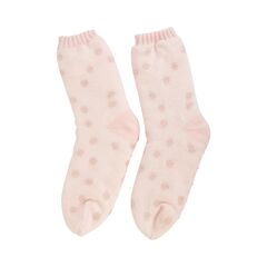 Annabel Trends Spotty Lounge Socks - Pink Quartz