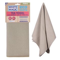 White Magic - Eco Cloth Tea Towel - Pebble