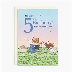Ruby Red Shoes 5th Birthday Card