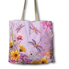 REUSABLE SHOPPING BAG DRAGONFLY FIELDS