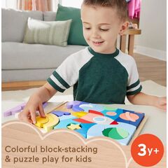 Fisher-price Wooden Space Blocks Puzzle