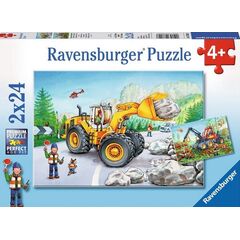Ravensburger Diggers At Work 2 X 24 Pc Puzzle