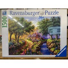 1500 Pieces - Cottage by the River - Ravensburger Jigsaw Puzzle