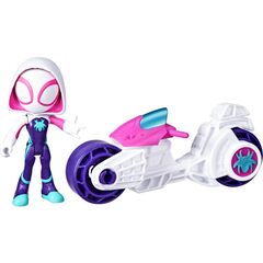 Marvel Spidey and His Amazing Friends Ghost-Spider Action Figure & Toy Motorcycle