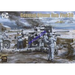 German 88mm Flak 36/37 Gun W/6 Anti-Aircraft Artillery Crew (Limited Edition) New