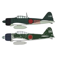 Hasagawa 1/72 Mitsubishi A6M2B/A6M3 Zero Fighter Type 21/22 'Rabaul Ace Set"