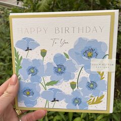 Belly Button Botanique - Happy Birthday Blue Floral