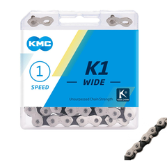 Kmc Chain K1 1/2 X 1/8 112l Silver/black Wide