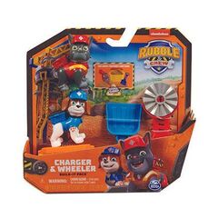 Paw Patrol Rubble Crew Charger & Wheeler 2 Fig Build It Pack