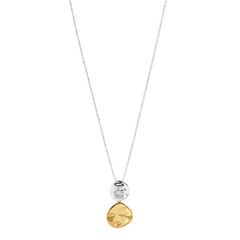 Shard Two-Tone Double Disk Najo Necklace