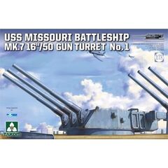 TAKOM 5015 1/72 USS MISSOURI BATTLESHIP MK.8 16"/50 GUN TURRET NO.1 PLASTIC MODEL KIT