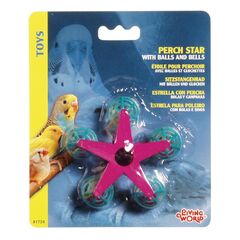LIVING WORLD PERCH STAR WITH BALLS AND BELLS BIRD TOY