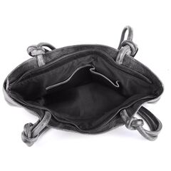 Wiley Dark Grey Genuine Antique Leather Oversize Handbag