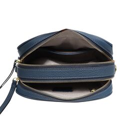 Charles Navy Genuine Leather Bag