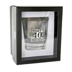 40th Birthday Scotch Glass - TSK Giftware