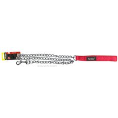 Pet One Chain Lead 3.5mm Padded Handle Red