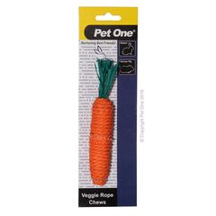 Pet One Small Animal Chew Rope Carrot 1pk