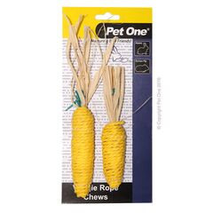 Pet One Small Animal Chew Rope Corn 2pk