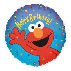 Happy Birthday Elmo Foil Balloon Helium