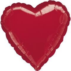 Red Heart Foil Balloon Helium
