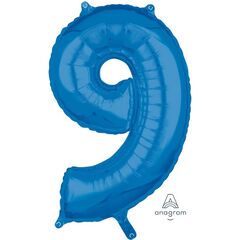 Number 9 BLUE Balloon Helium