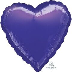 Dark Blue Heart Foil Balloon Helium