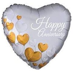 Happy Anniversary heart silver