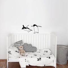 Two Funny Penguins Wall Decal