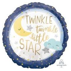 Twinkle Twinkle Little Star Foil Balloon Helium