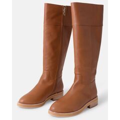 Walnut Camile Leather Boot (Caramel, 37)