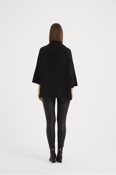 Tirelli Half Sleeve Pullover - Black (BLACK, S/M)