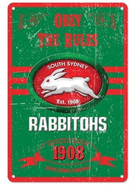 South Sydney Rabbitohs Retro Metal Sign