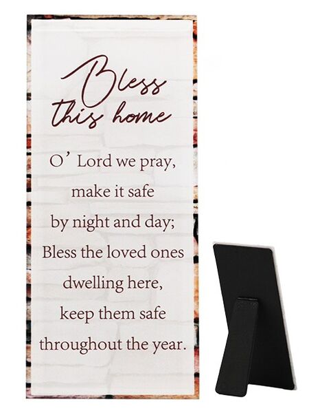 GLASS PLAQUE - HOUSE BLESSING