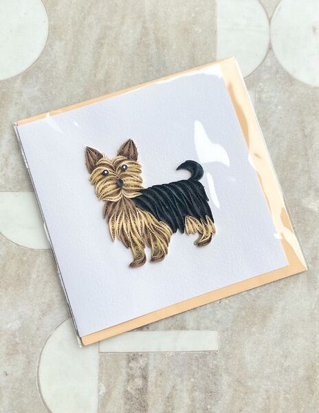 Westie Paper Quilled Greeting Card