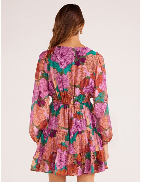 MinkPink Zora Mini Dress (Fall Floral, xs)