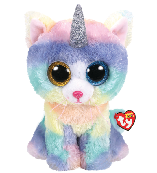 Heather the Cat with Horn Beanie Boo (Large)