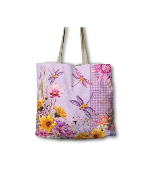 REUSABLE SHOPPING BAG DRAGONFLY FIELDS