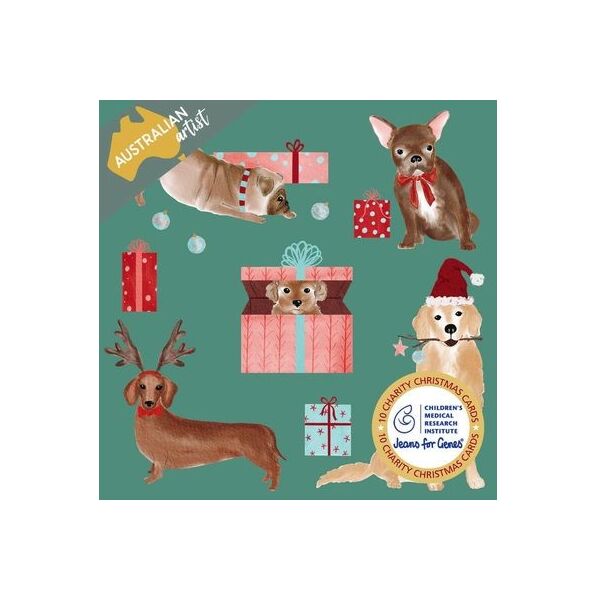 Vevoke Mischief Doggy Breast Cancer Charity Christmas Cards Boxed