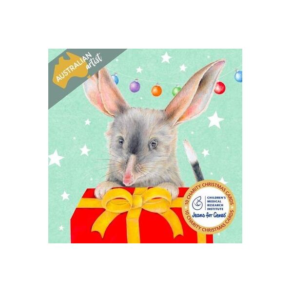 Vevoke Bilby Present Jeans For Genes Charity Christmas Cards Boxed
